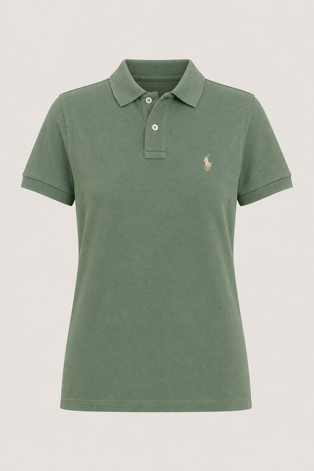 Мъжка зелена тениска с яка Polo Ralph Lauren