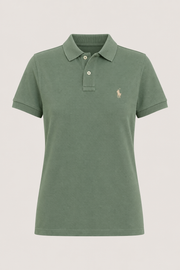 Мъжка зелена тениска с яка Polo Ralph Lauren