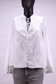 Риза с бродерия MANGO