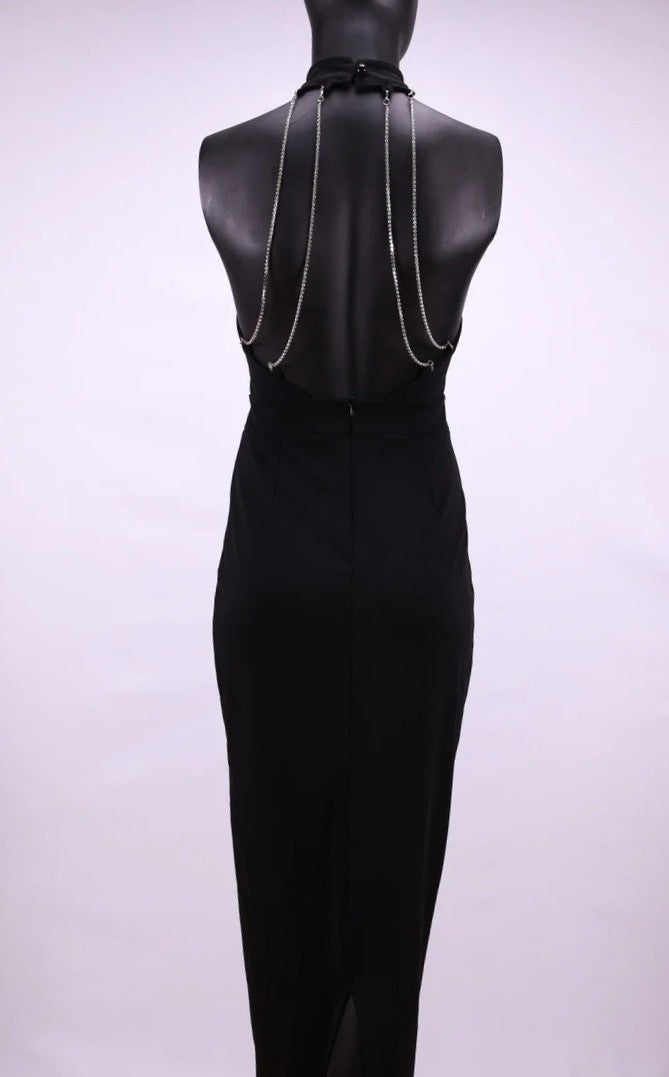 Черна официална рокля Wal G