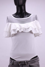 Бяло боди Swarovski