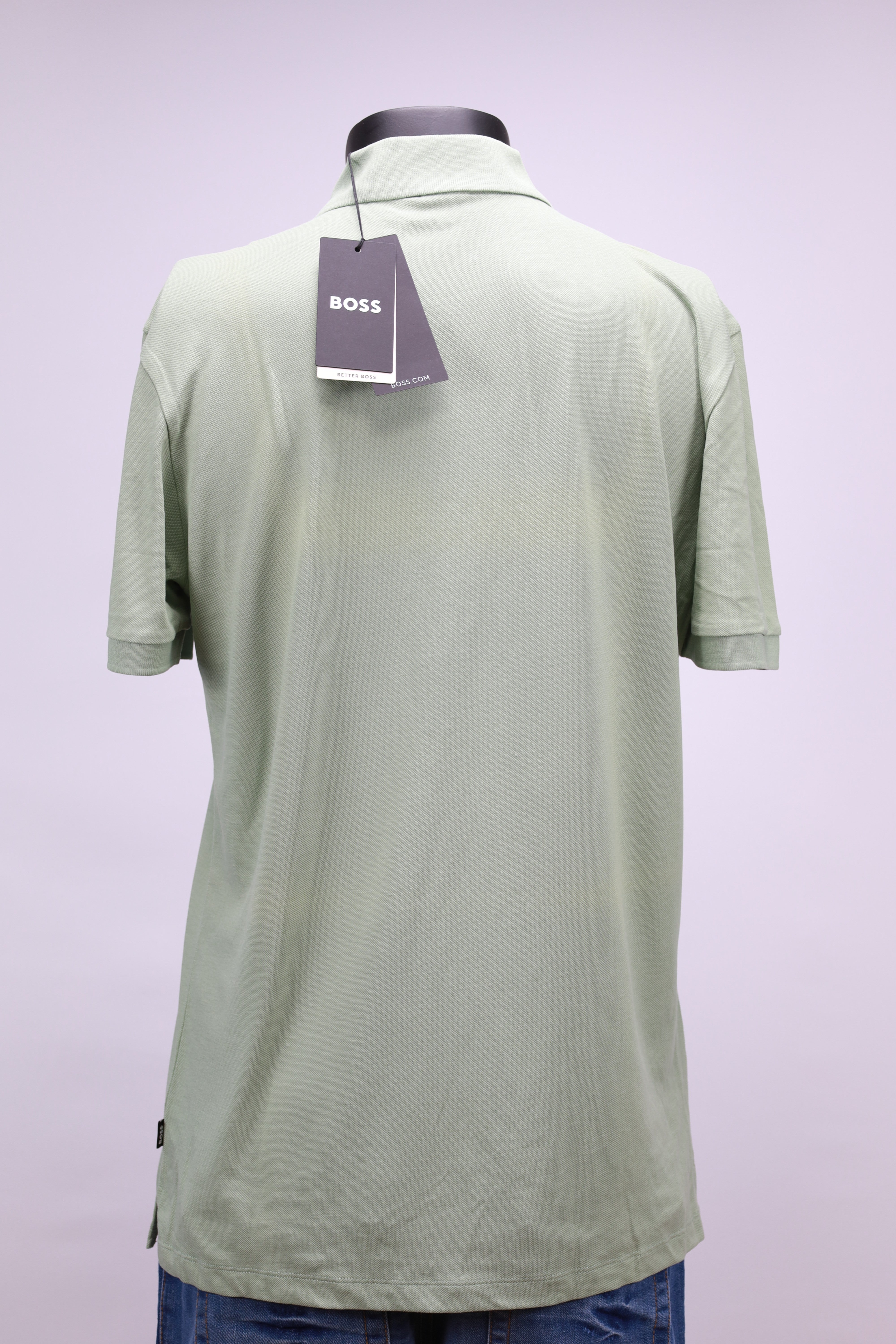 Зелена тениска с яка Boss