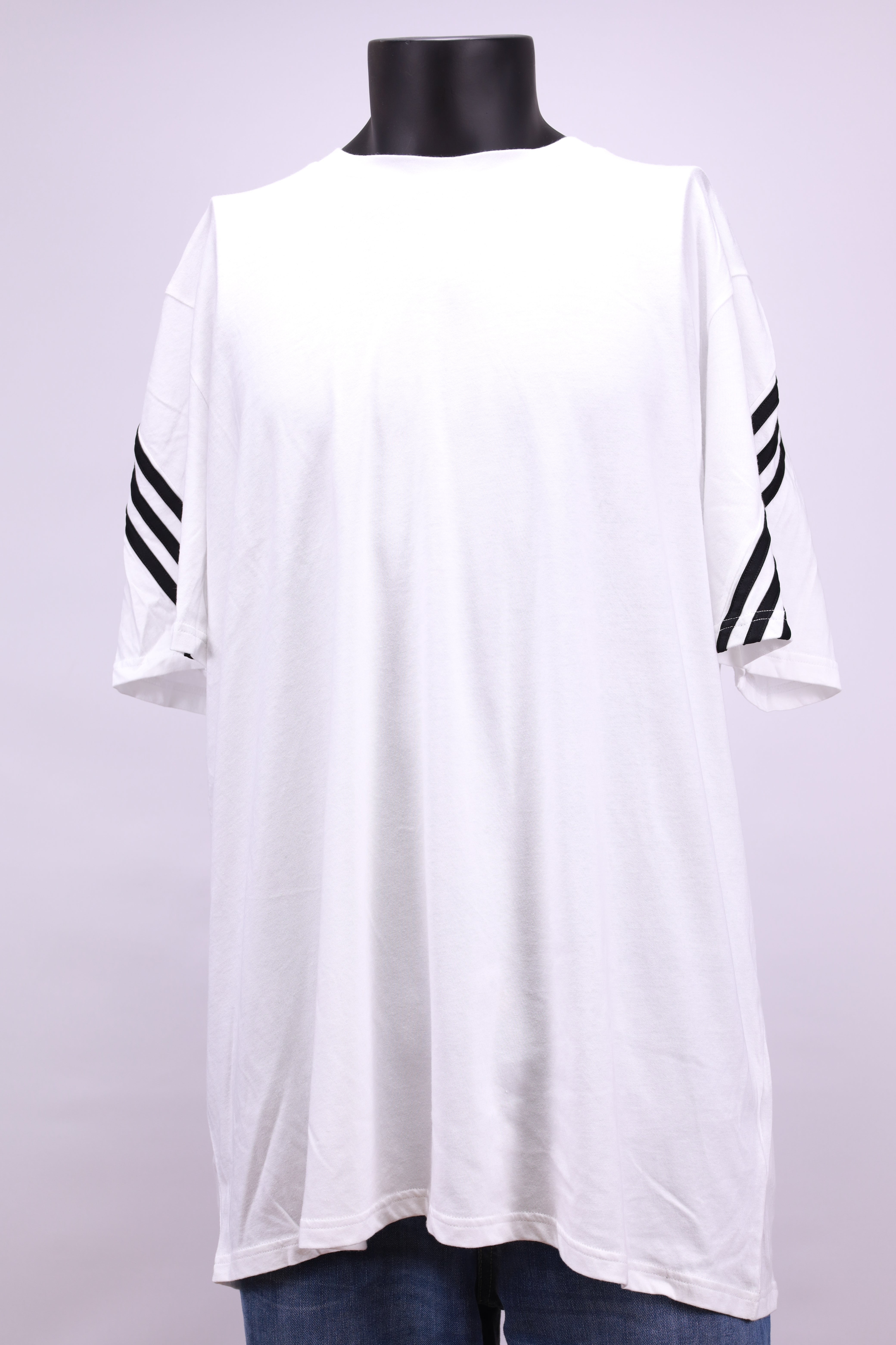 Бяла тениска Adidas 3 stripes