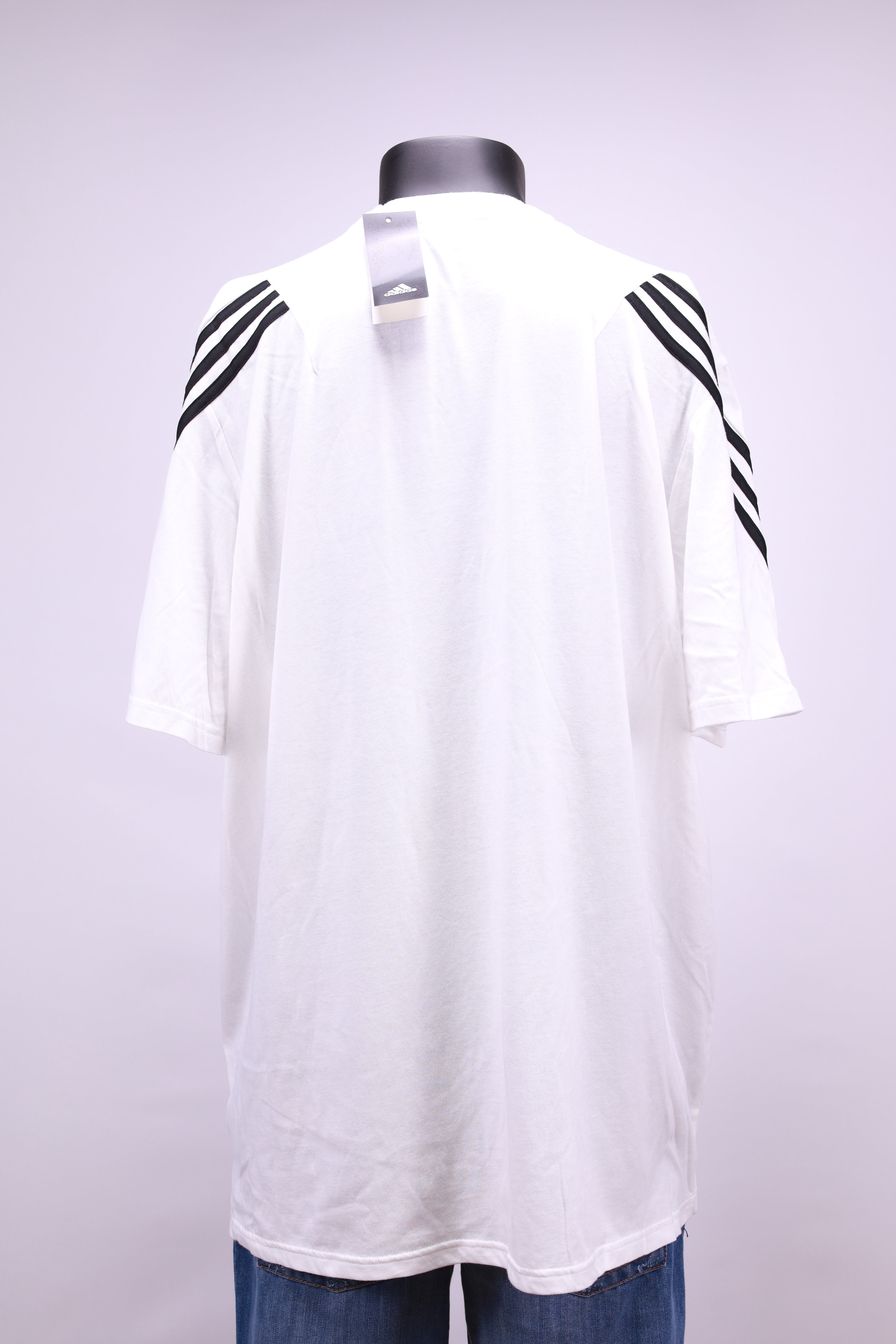 Бяла тениска Adidas 3 stripes