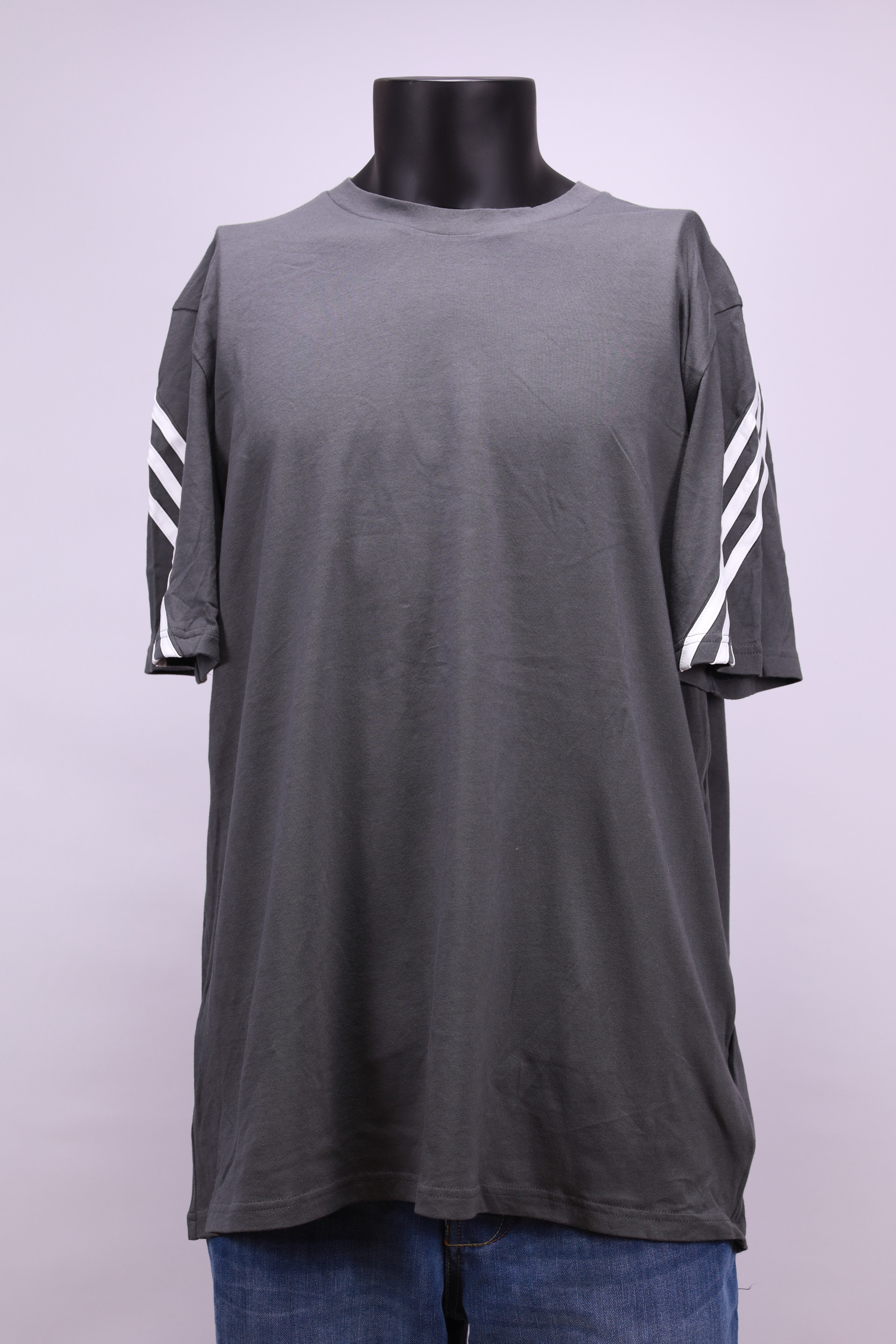 Сива тениска Adidas 3 stripes