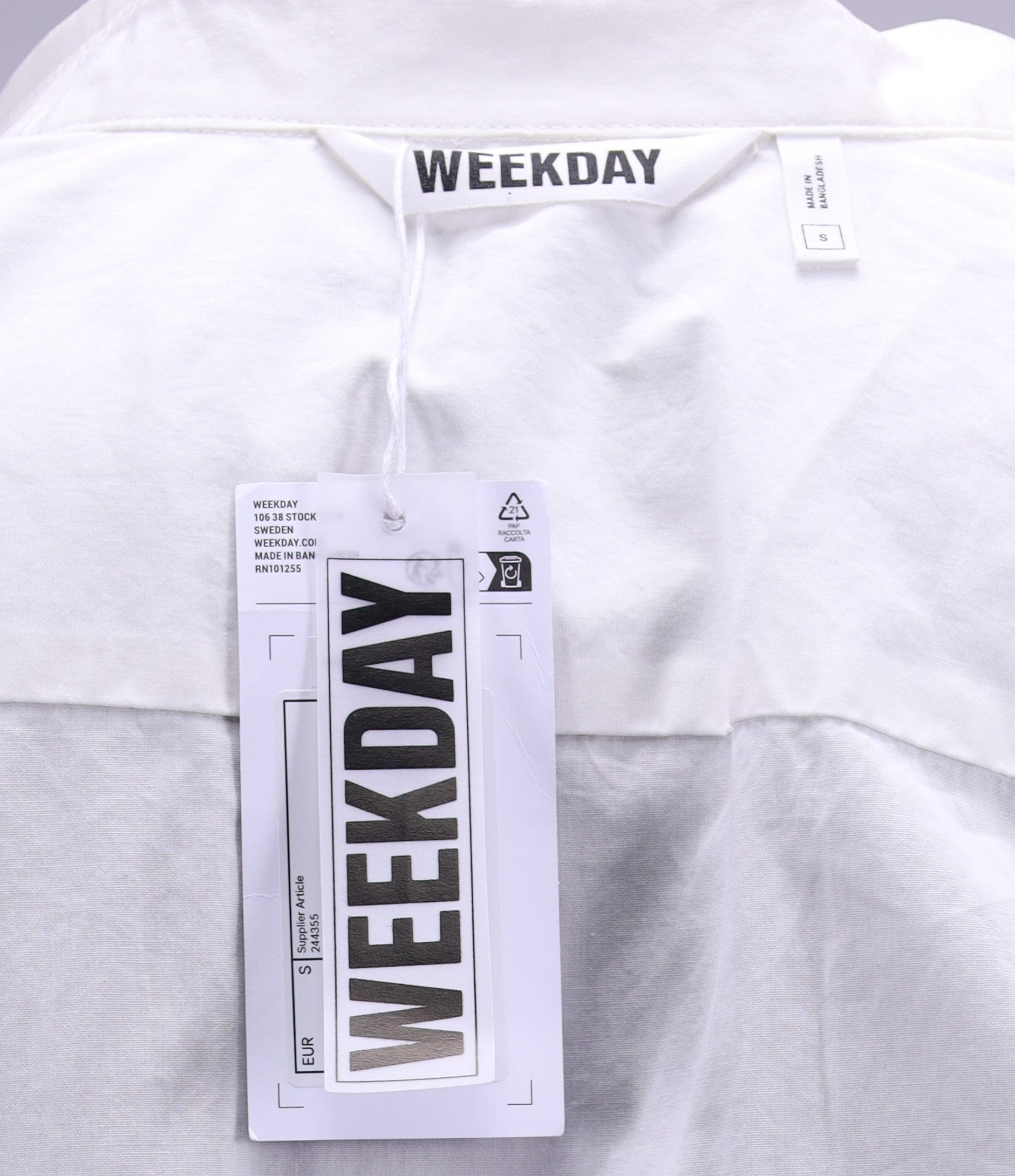 Риза с къс ръкав Weekday