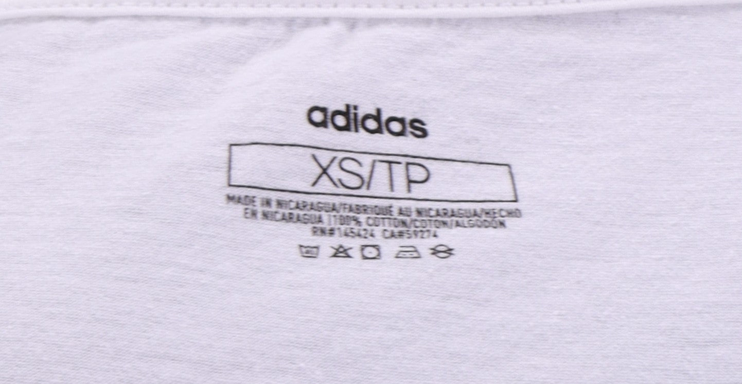 Бяла тениска Adidas XS