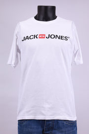 Бяла тениска Jack&Jones M