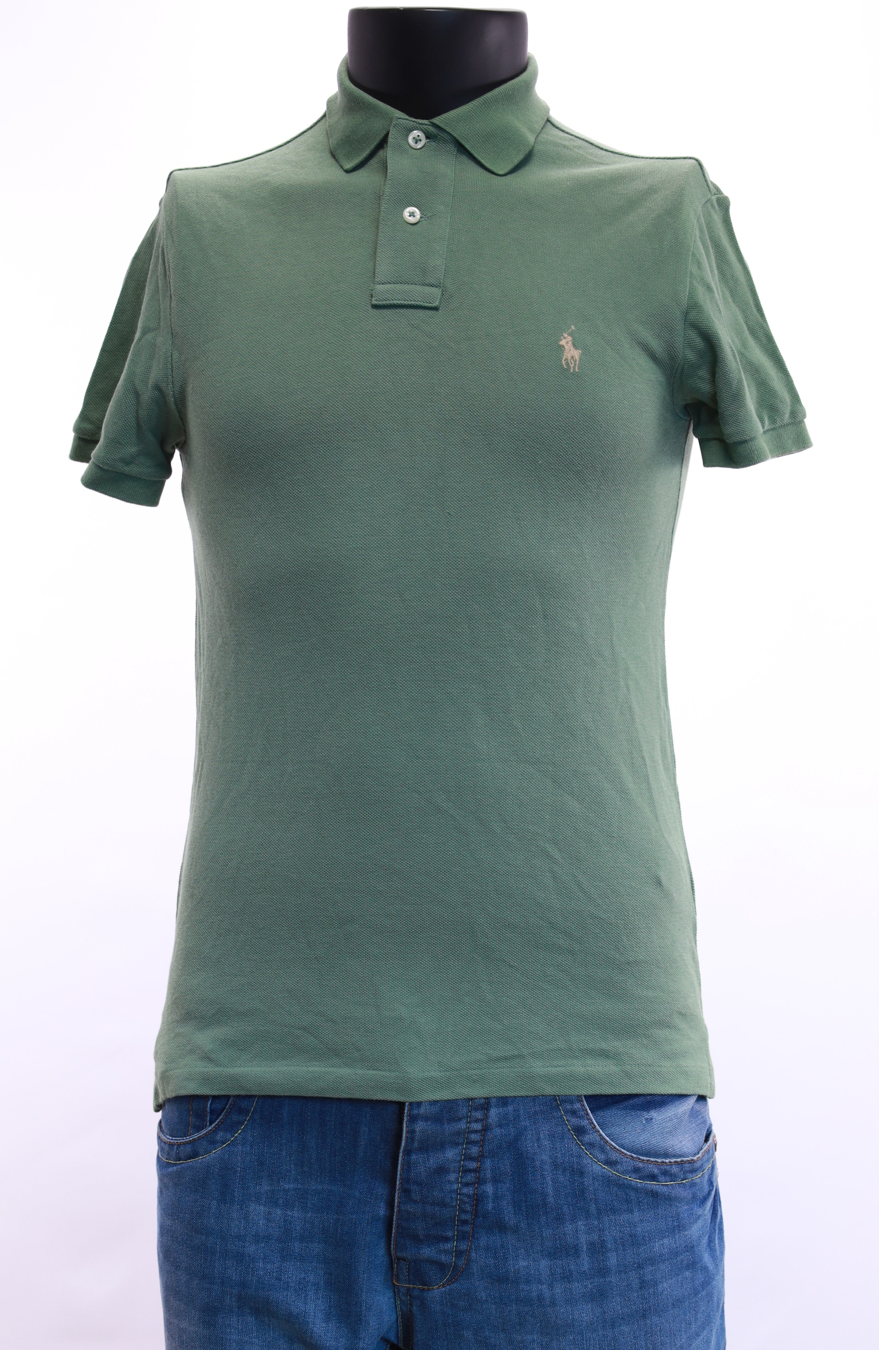 Мъжка зелена тениска с яка Polo Ralph Lauren
