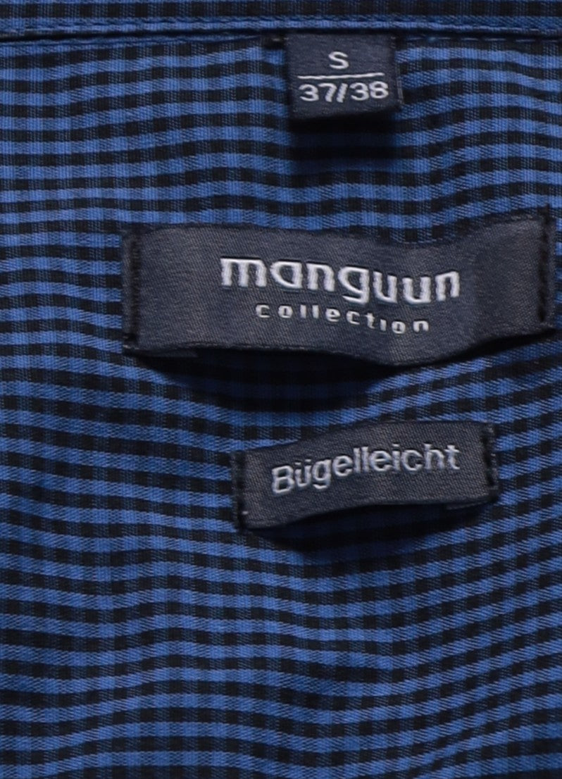 Тъмносиня риза на каре Manguun S