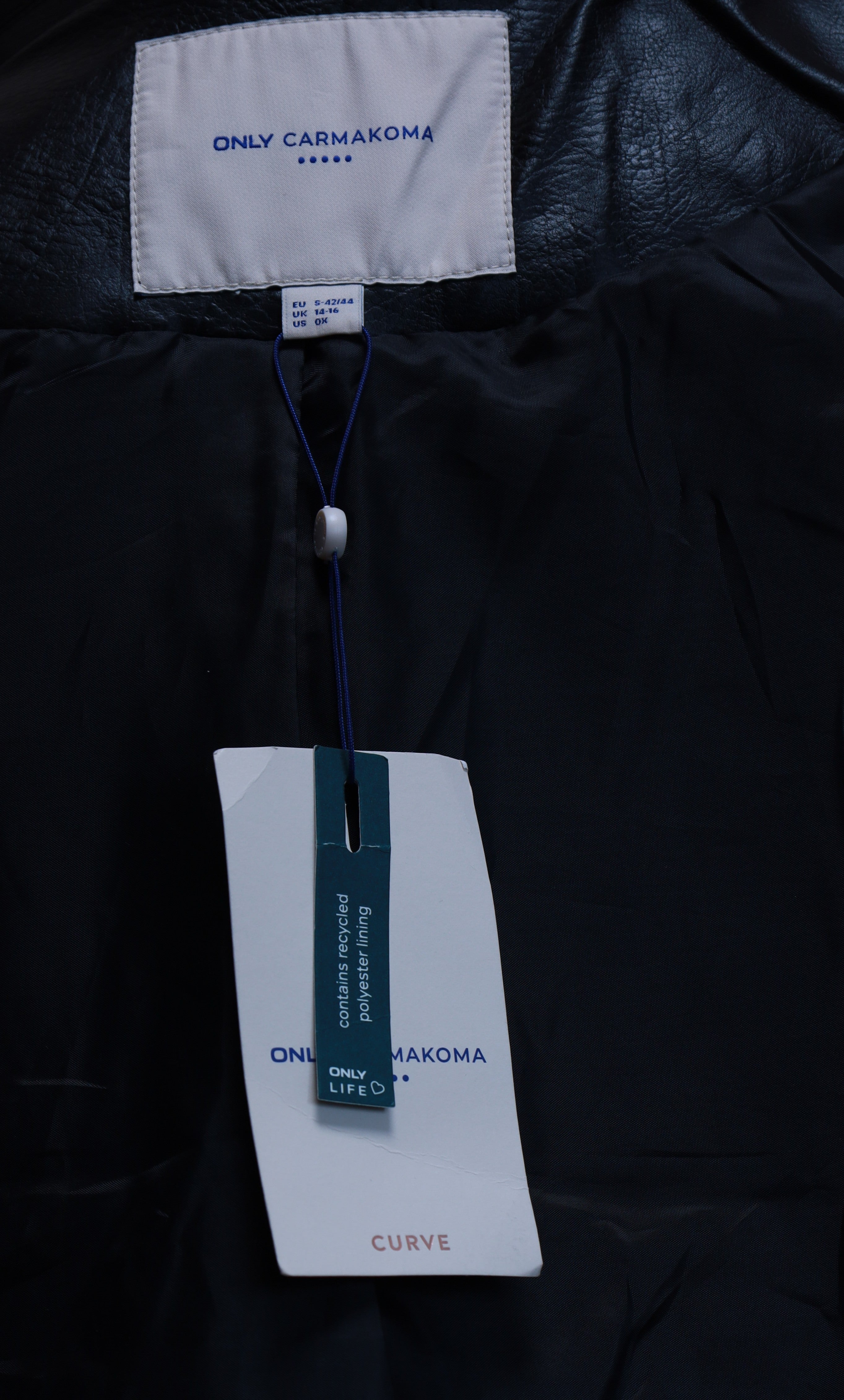 Only Carmakoma XL кожено яке