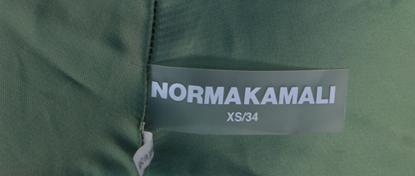 Norma Kamali XS зелена рокля