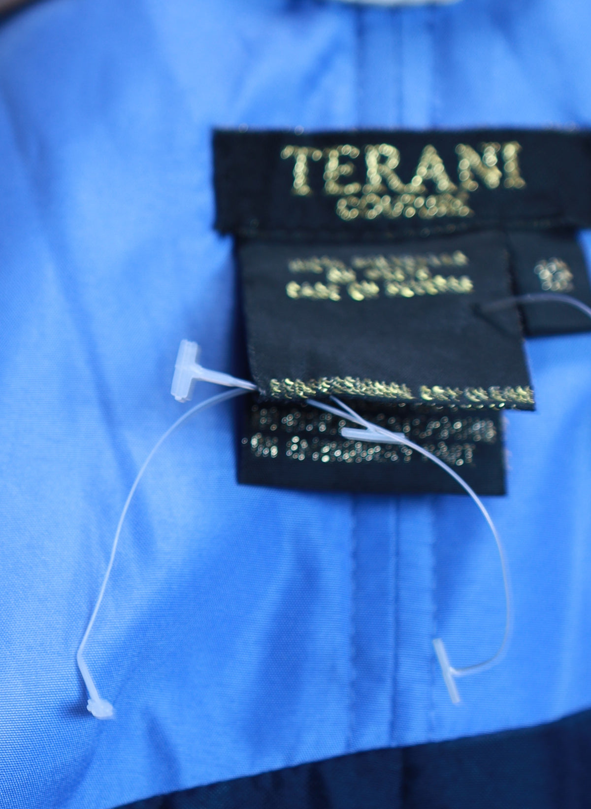 Сатенена жакардова рокля с флорални мотиви Terani Couture UK12